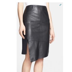 NWT Trouve Leather Front Asymmetric Pencil Skirt